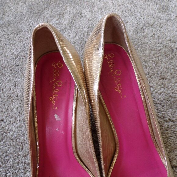 Lily pulitzer leather Wedge heels 9 - Picture 4 of 13